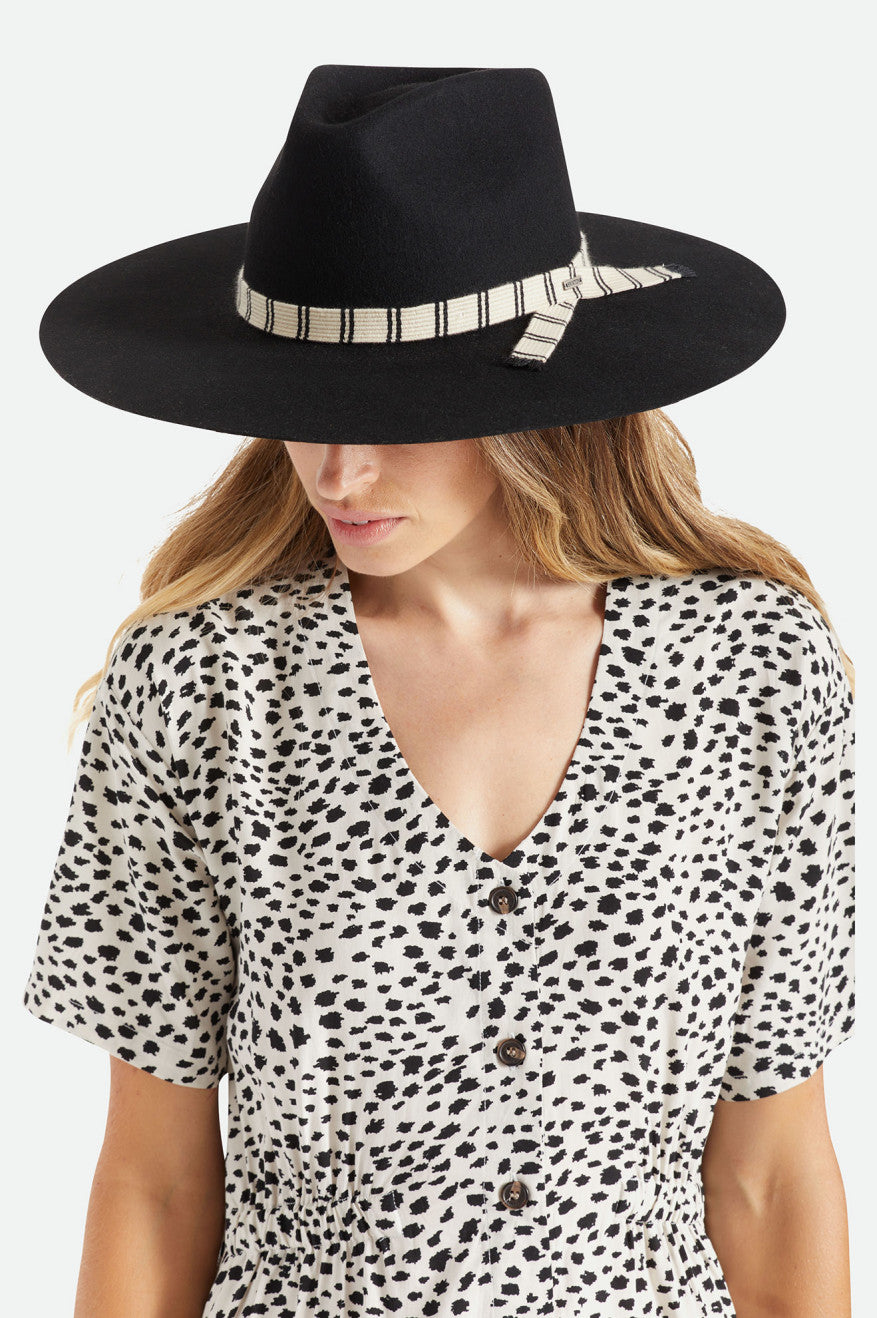 Women's Leigh Felt Fedora - Black