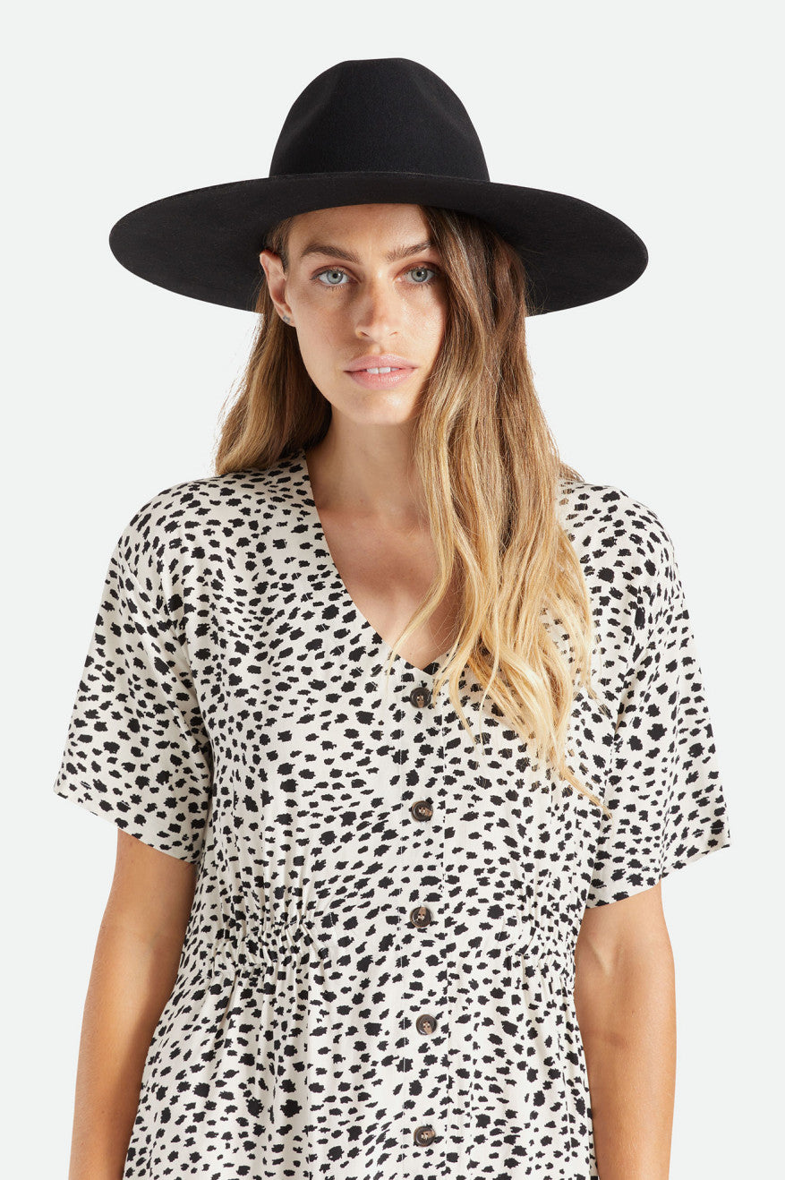 Women's Leigh Felt Fedora - Black