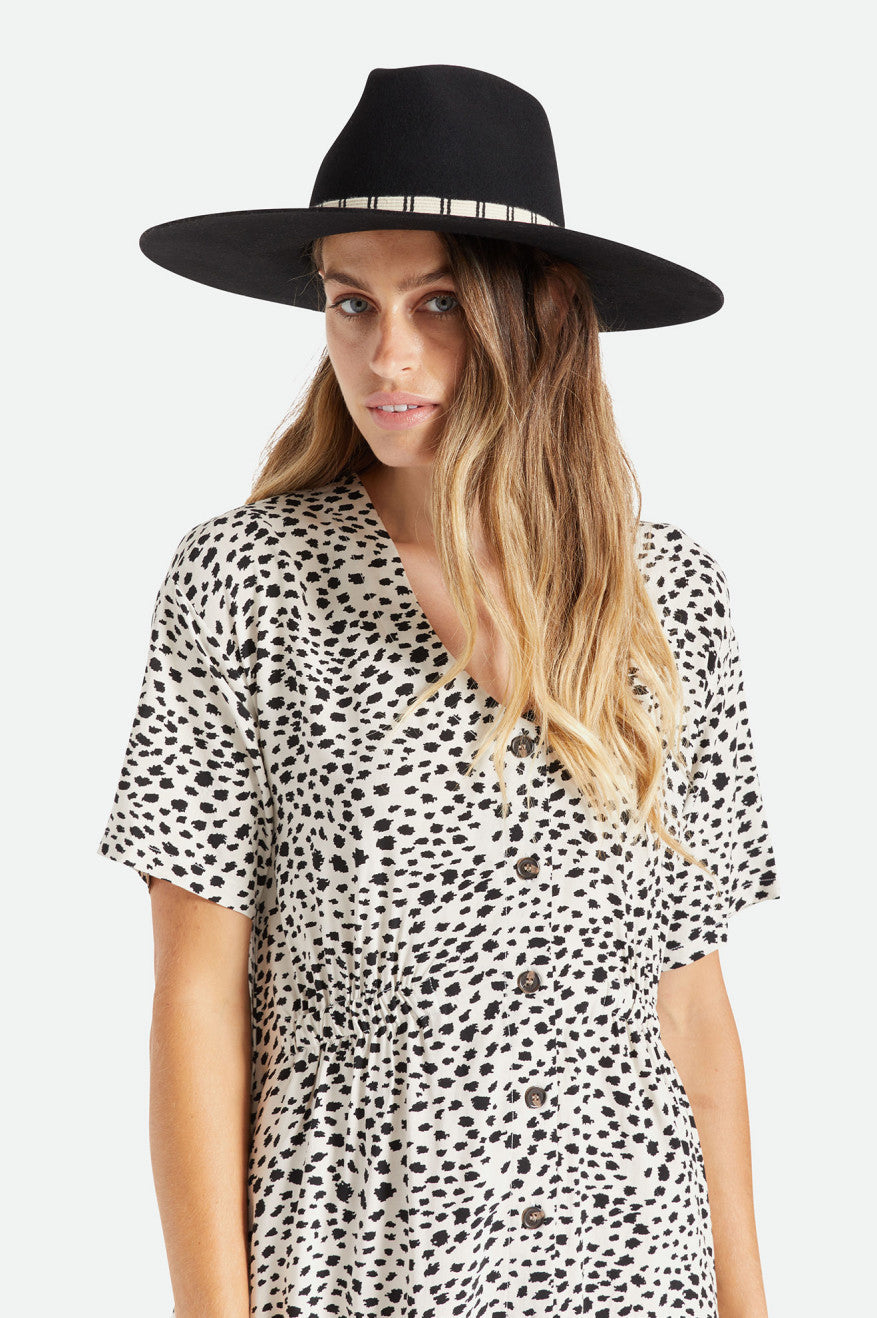 Women's Leigh Felt Fedora - Black