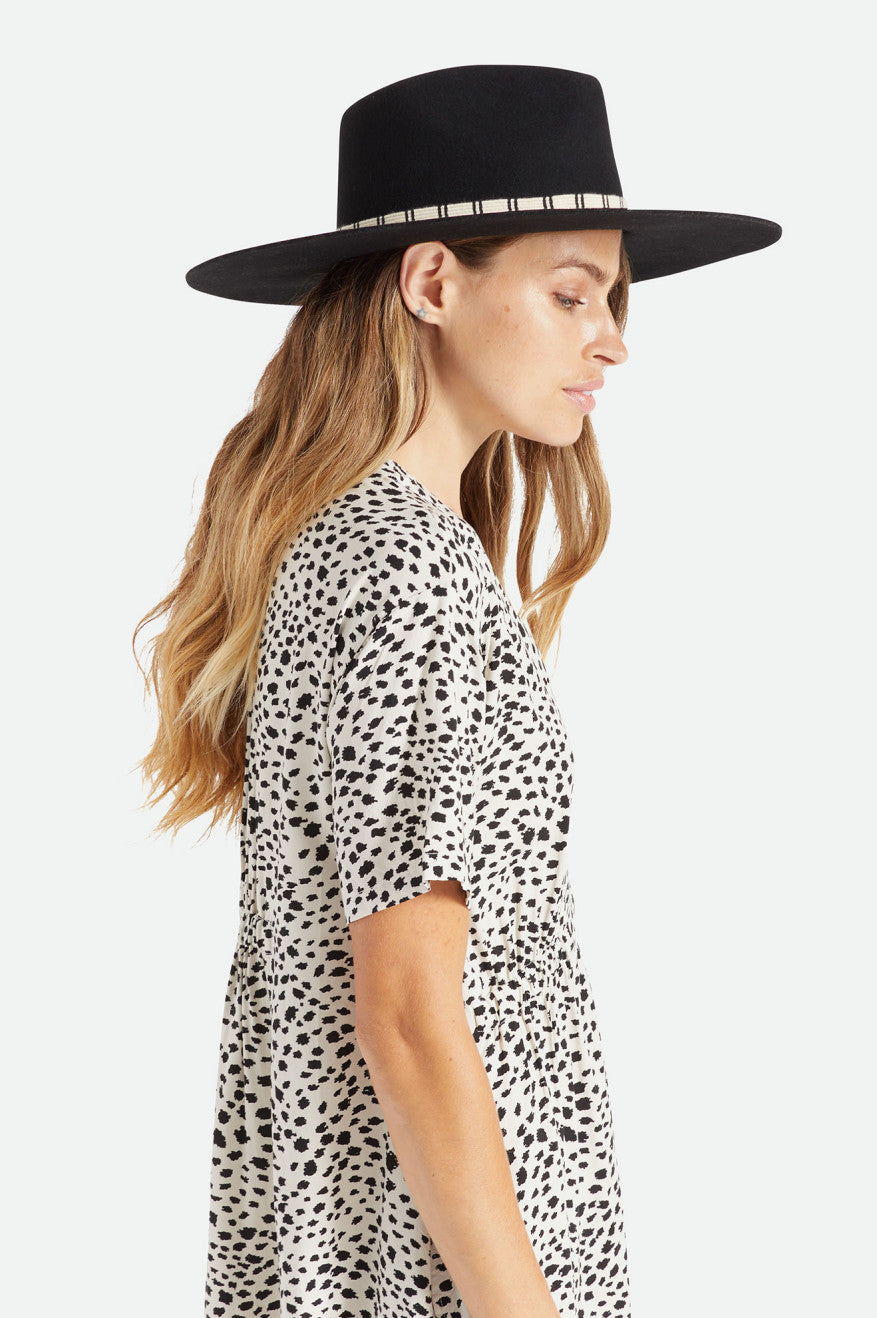 Women's Leigh Felt Fedora - Black