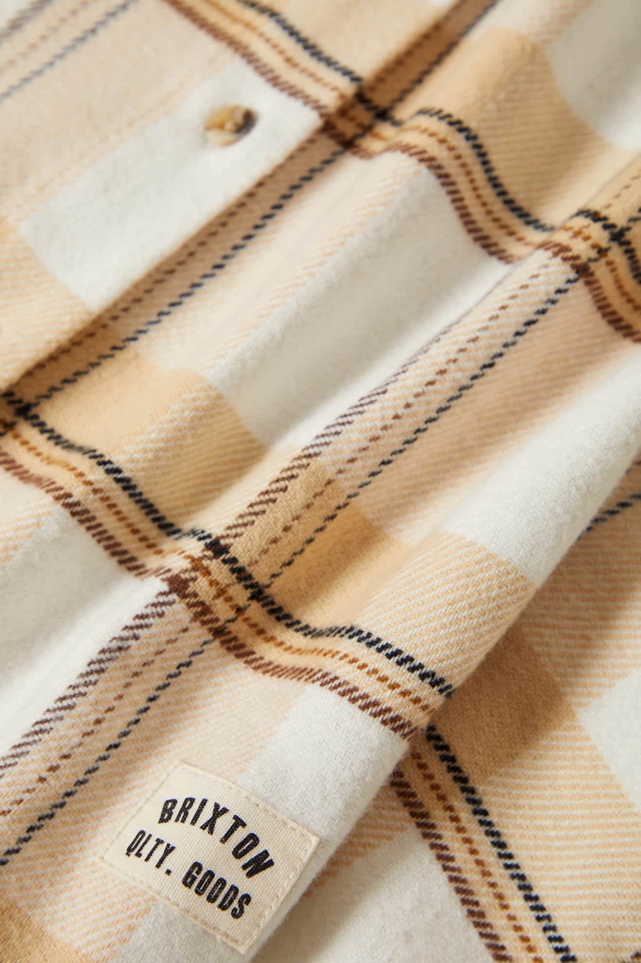 Women's Bowery Classic L/S Flannel in Off White/Semolina/Washed Copper Plaid