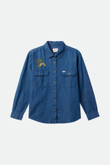 Women's Bowery Boyfriend L/S Overshirt in Indigo Rinse