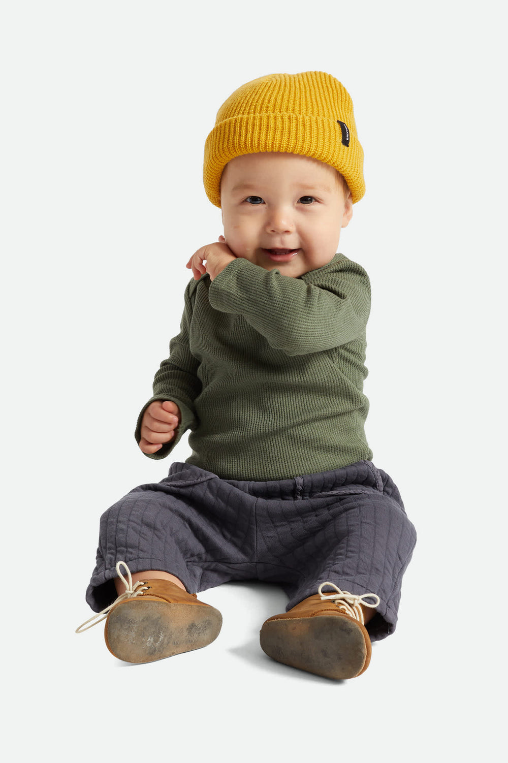 Infant Baby Heist Beanie in Mustard