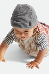 Brixton Unisex Baby Heist Beanie in color Light Heather Grey