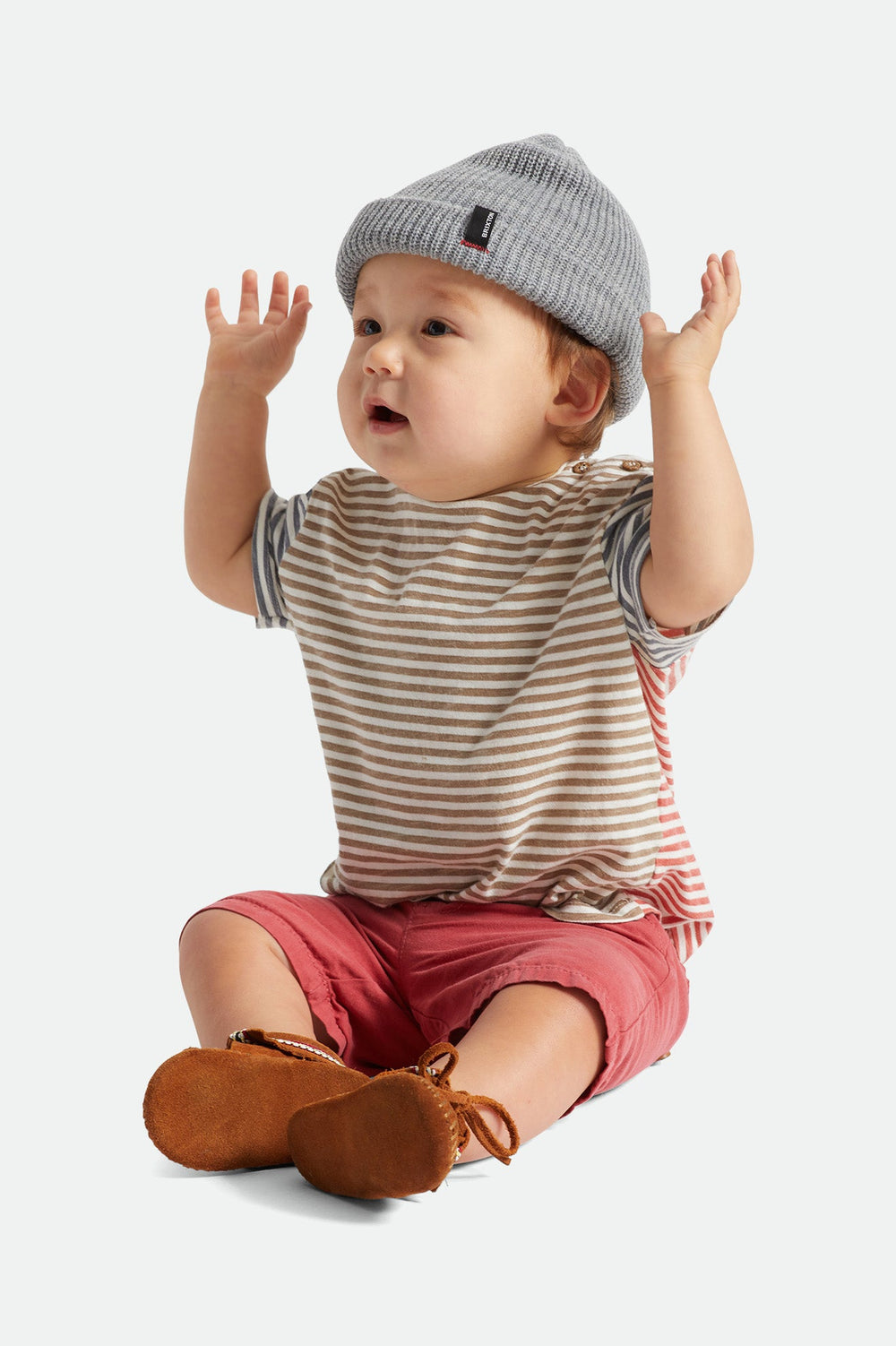 Brixton Unisex Baby Heist Beanie in color Light Heather Grey