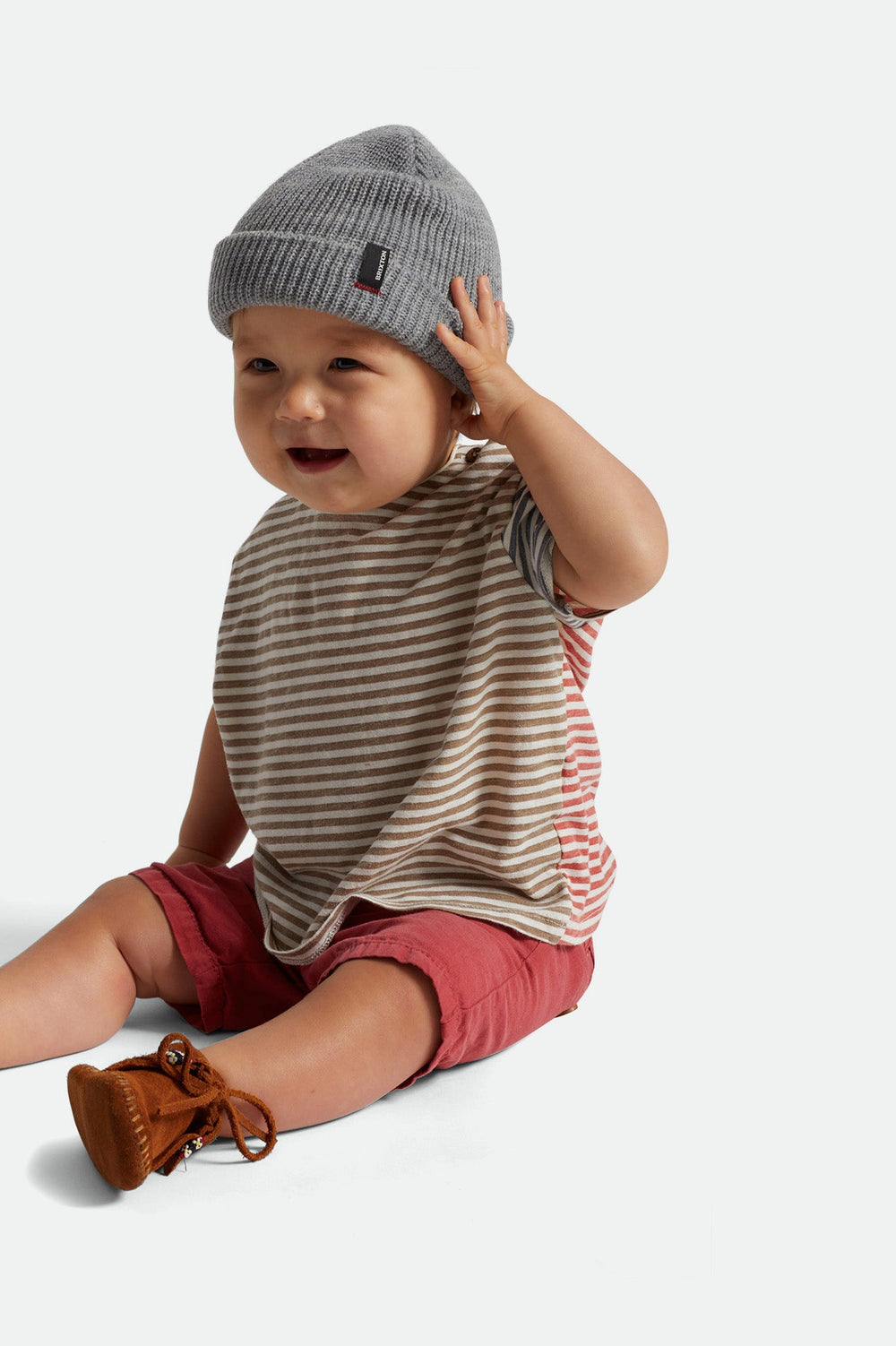 Brixton Unisex Baby Heist Beanie in color Light Heather Grey