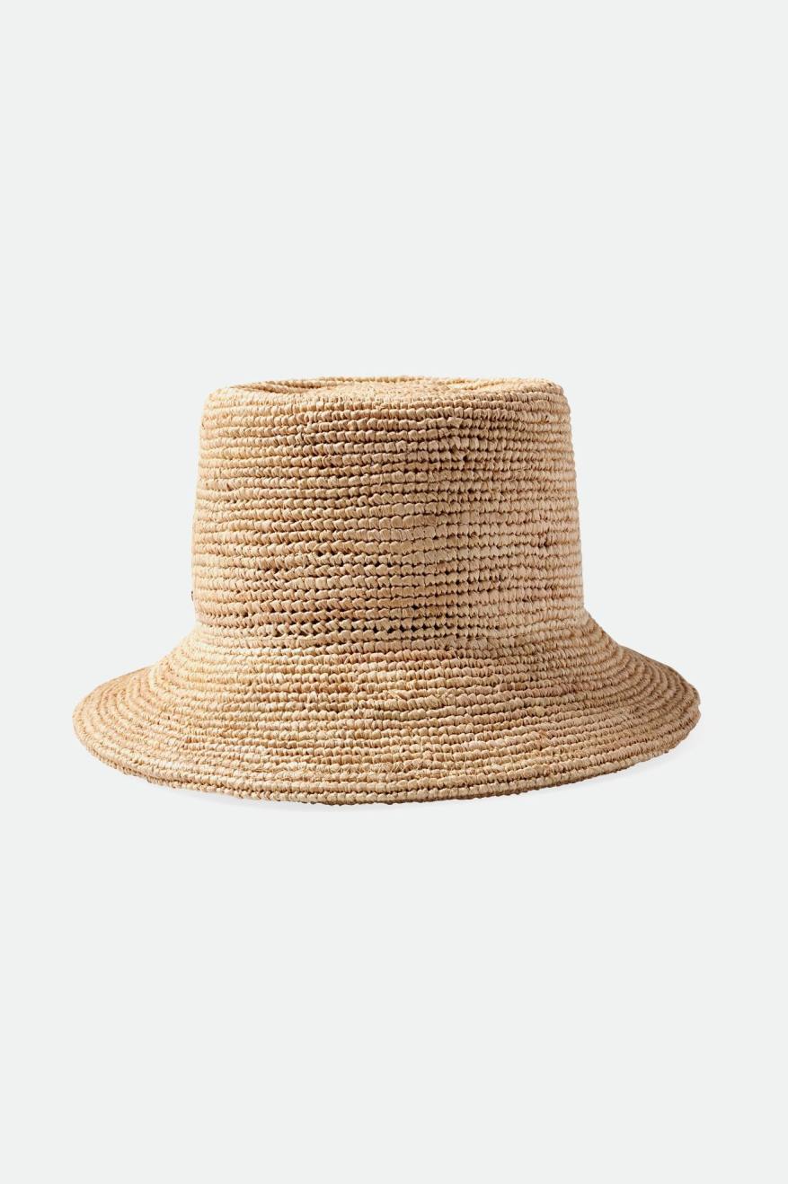 Women's Ellee Straw Bucket Hat in Tan
