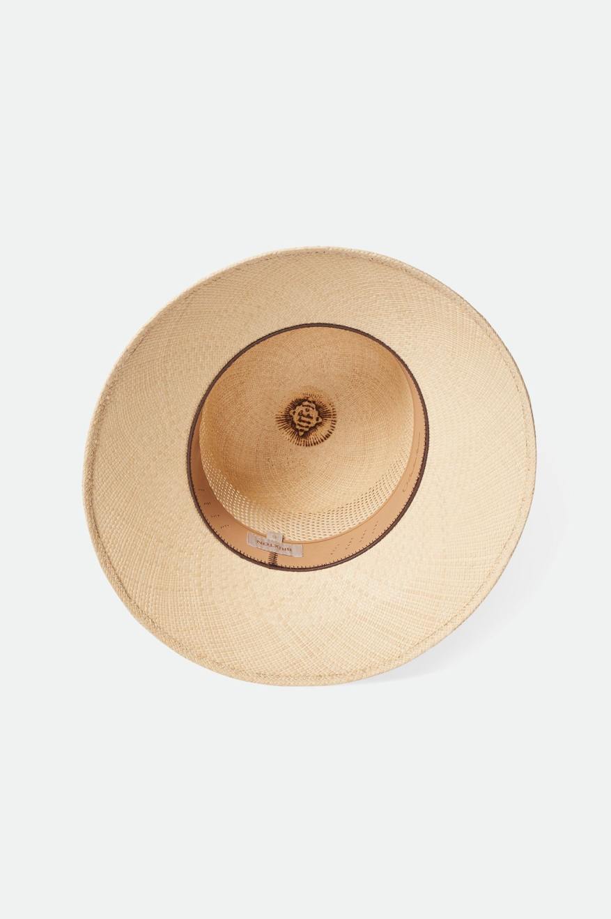 Women's Lopez Panama Straw Bucket Hat In The Color Catalina Sand